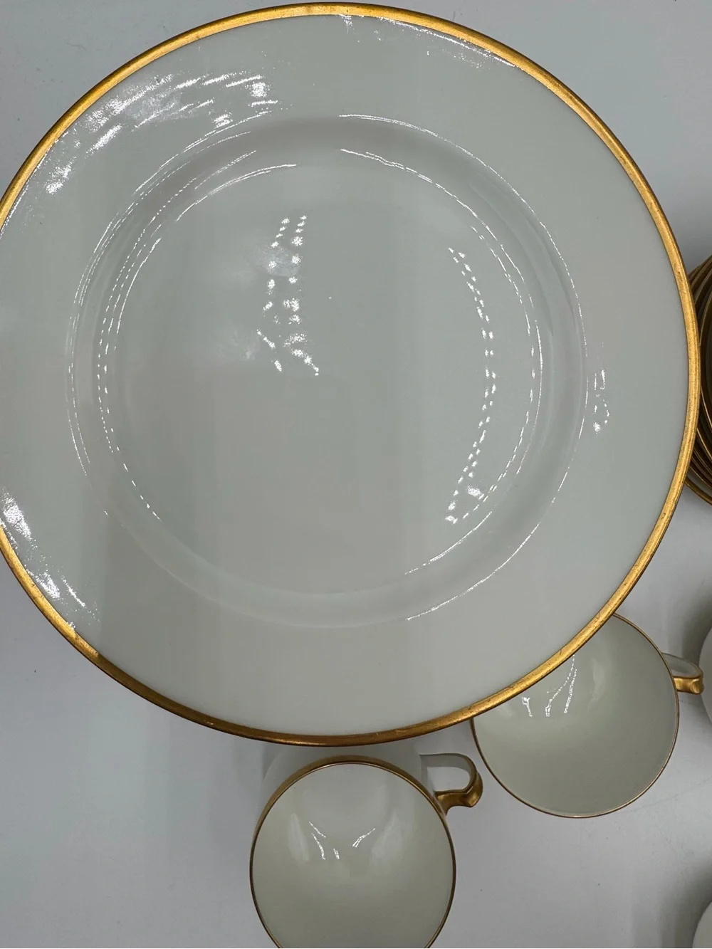 Antique Haviland Limoges France Gold Trim China Set 29 Pc M.F. Kaag Fort Wayne